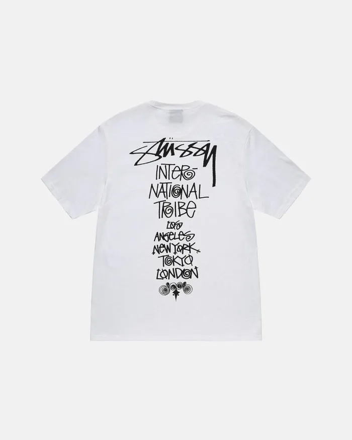 Tees Men Stussy TRIBE STACK TEE White