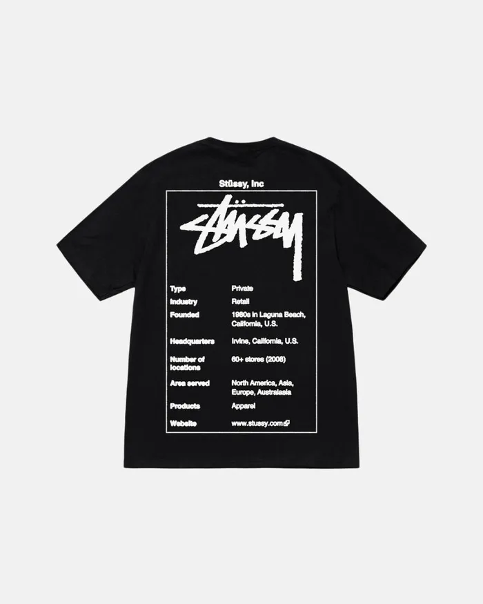 Tees Men Stussy WIKI TEE Black