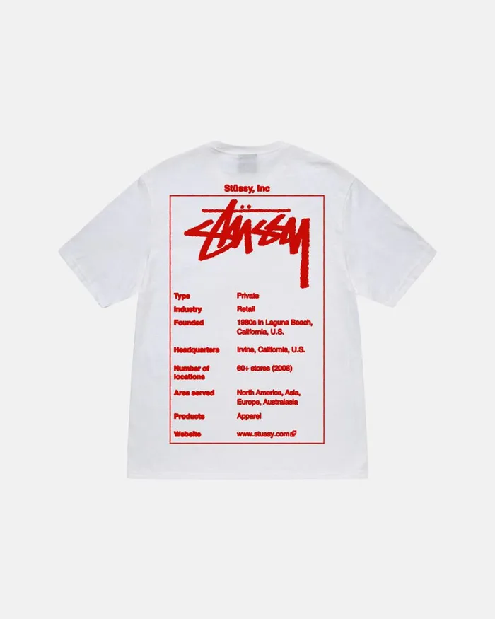 Tees Men Stussy WIKI TEE White