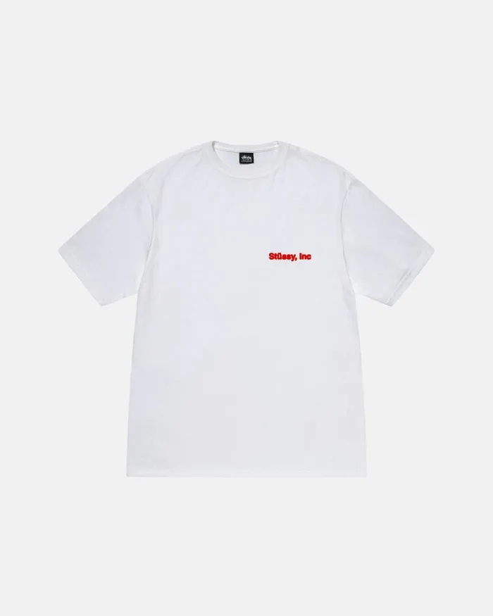 Tees Men Stussy WIKI TEE White Tees Men Stussy WIKI TEE White