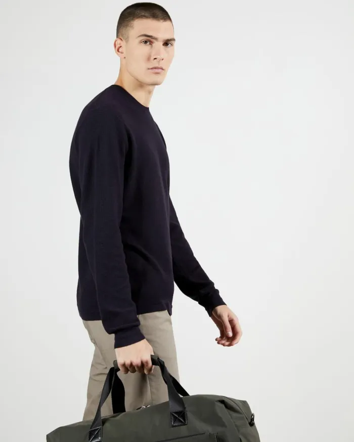 Textured Crew Neck Jumper Navy Men Ted Baker Sweaters Textured Crew Neck Jumper Navy Men Ted Baker Sweaters