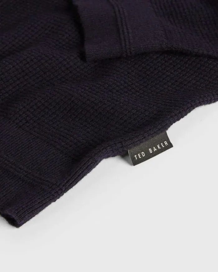 Textured Crew Neck Jumper Navy Men Ted Baker Sweaters Textured Crew Neck Jumper Navy Men Ted Baker Sweaters