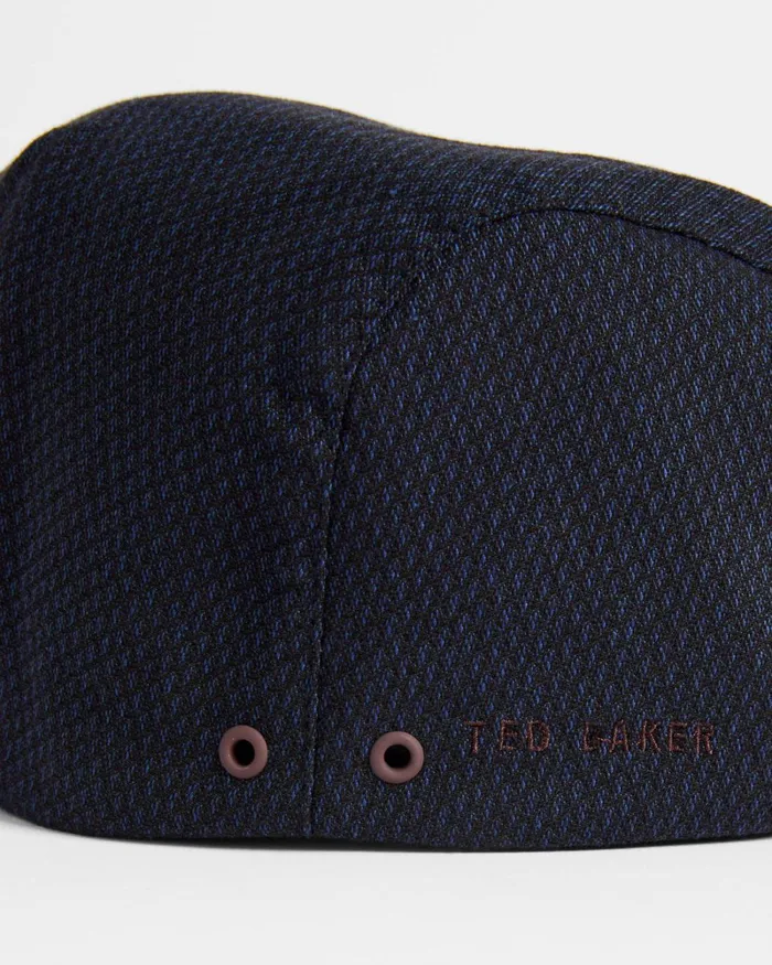 Textured Ivy Cap Navy Men Ted Baker Hats and Caps