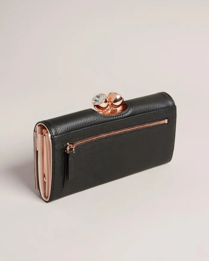 Textured Leather Bobble Matinee Wallet Black Women Ted Baker Wallets and Card Holders Textured Leather Bobble Matinee Wallet Black Women Ted Baker Wallets and Card Holders