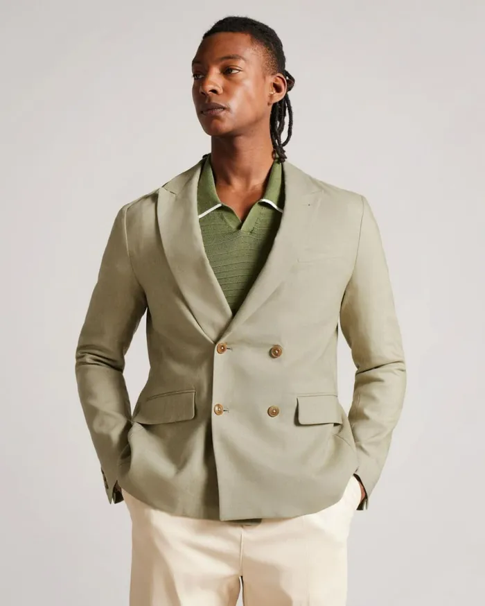 Textured Linen Blazer Light Green Men Ted Baker Coats and Jackets Textured Linen Blazer Light Green Men Ted Baker Coats and Jackets