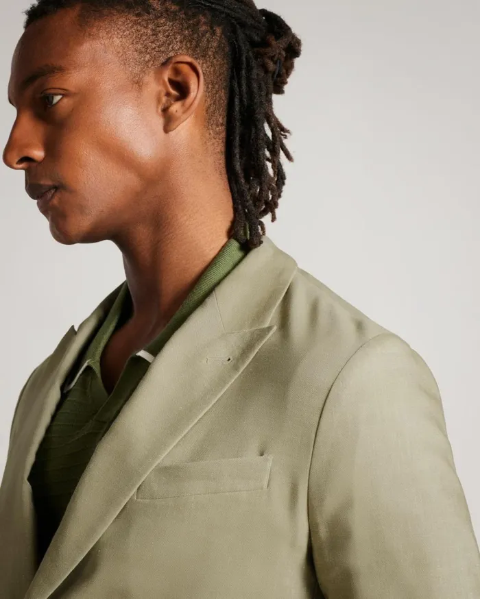 Textured Linen Blazer Light Green Men Ted Baker Coats and Jackets Textured Linen Blazer Light Green Men Ted Baker Coats and Jackets