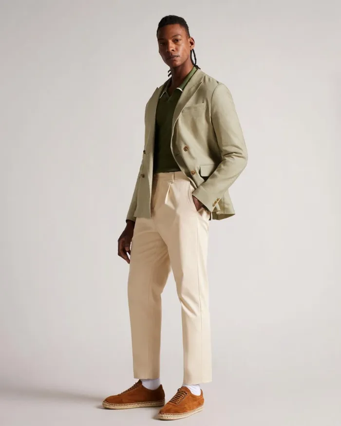Textured Linen Blazer Light Green Men Ted Baker Coats and Jackets Textured Linen Blazer Light Green Men Ted Baker Coats and Jackets