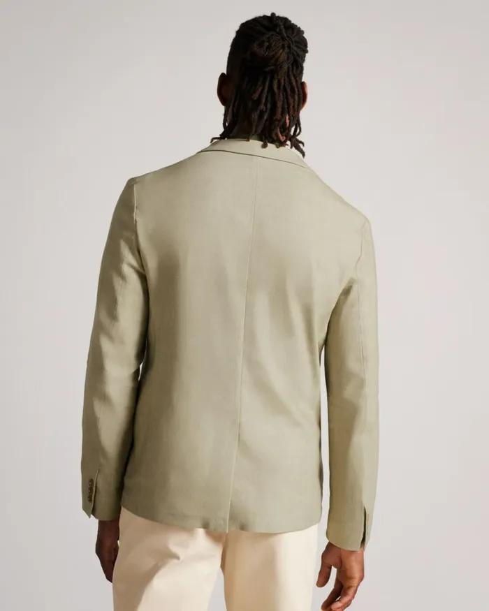 Textured Linen Blazer Light Green Men Ted Baker Coats and Jackets Textured Linen Blazer Light Green Men Ted Baker Coats and Jackets