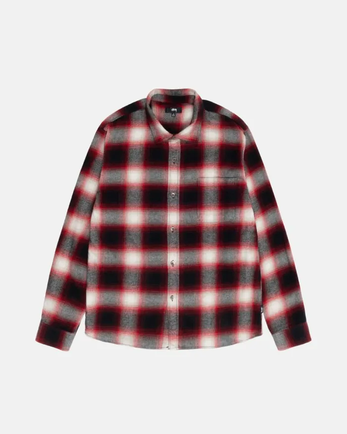 Tops and Shirts Men Stussy BAY PLAID SHIRT Red