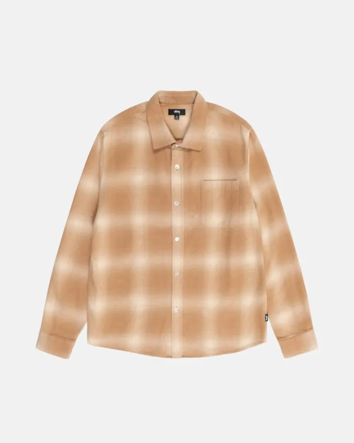 Tops and Shirts Men Stussy BAY PLAID SHIRT Tan