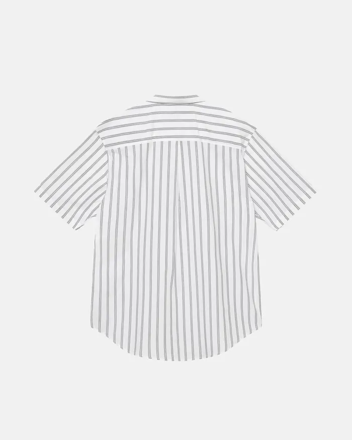 Tops and Shirts Men Stussy BOXY STRIPED SS SHIRT Off White Stripe Tops and Shirts Men Stussy BOXY STRIPED SS SHIRT Off White Stripe