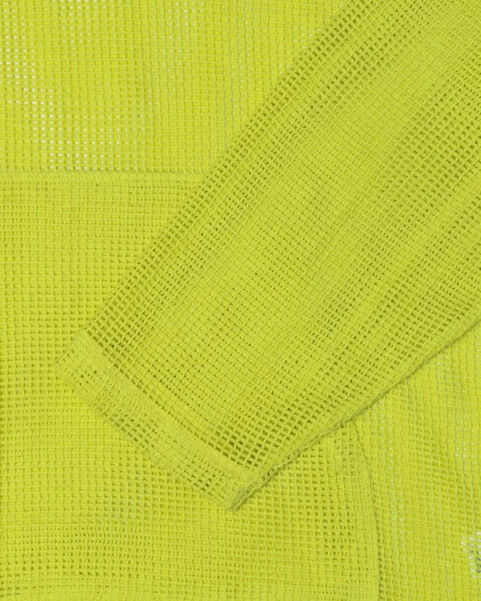 Tops and Shirts Men Stussy COTTON MESH HOODIE Lime Tops and Shirts Men Stussy COTTON MESH HOODIE Lime