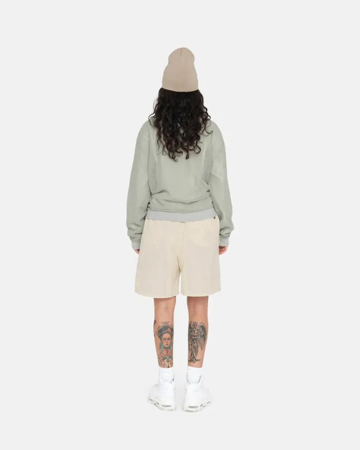 Tops and Shirts Men Stussy COTTON MESH LS CREW Bone Tops and Shirts Men Stussy COTTON MESH LS CREW Bone