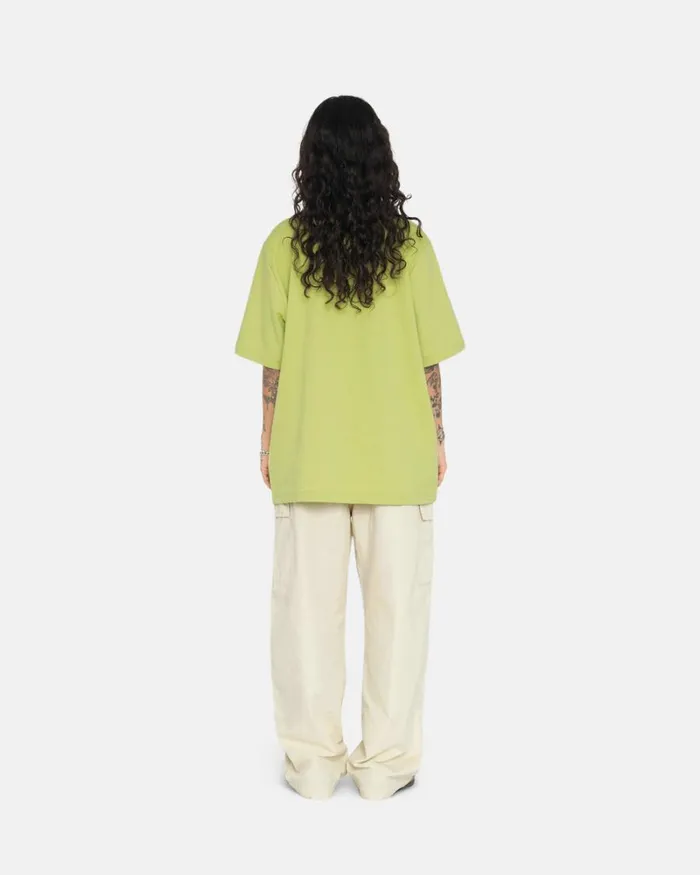 Tops and Shirts Men Stussy CREPE JERSEY SHIRT Lime Tops and Shirts Men Stussy CREPE JERSEY SHIRT Lime