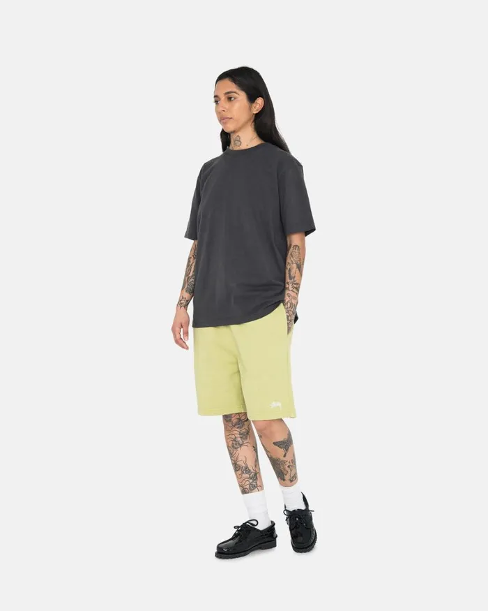 Tops and Shirts Men Stussy HEAVYWEIGHT PIGMENT DYED CREW Black Tops and Shirts Men Stussy HEAVYWEIGHT PIGMENT DYED CREW Black