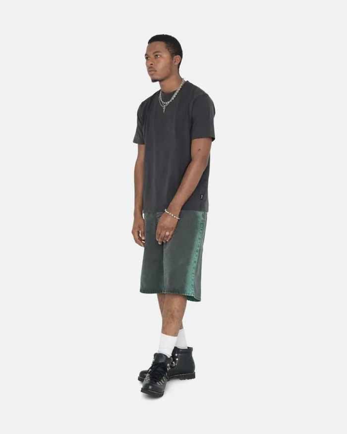 Tops and Shirts Men Stussy HEAVYWEIGHT PIGMENT DYED CREW Black Tops and Shirts Men Stussy HEAVYWEIGHT PIGMENT DYED CREW Black