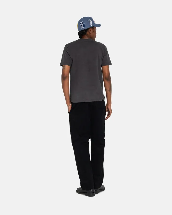 Tops and Shirts Men Stussy HEAVYWEIGHT PIGMENT DYED CREW Black Tops and Shirts Men Stussy HEAVYWEIGHT PIGMENT DYED CREW Black
