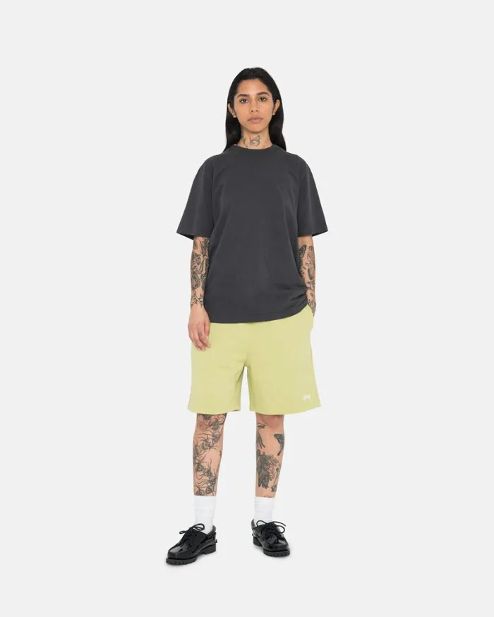Tops and Shirts Men Stussy HEAVYWEIGHT PIGMENT DYED CREW Black Tops and Shirts Men Stussy HEAVYWEIGHT PIGMENT DYED CREW Black