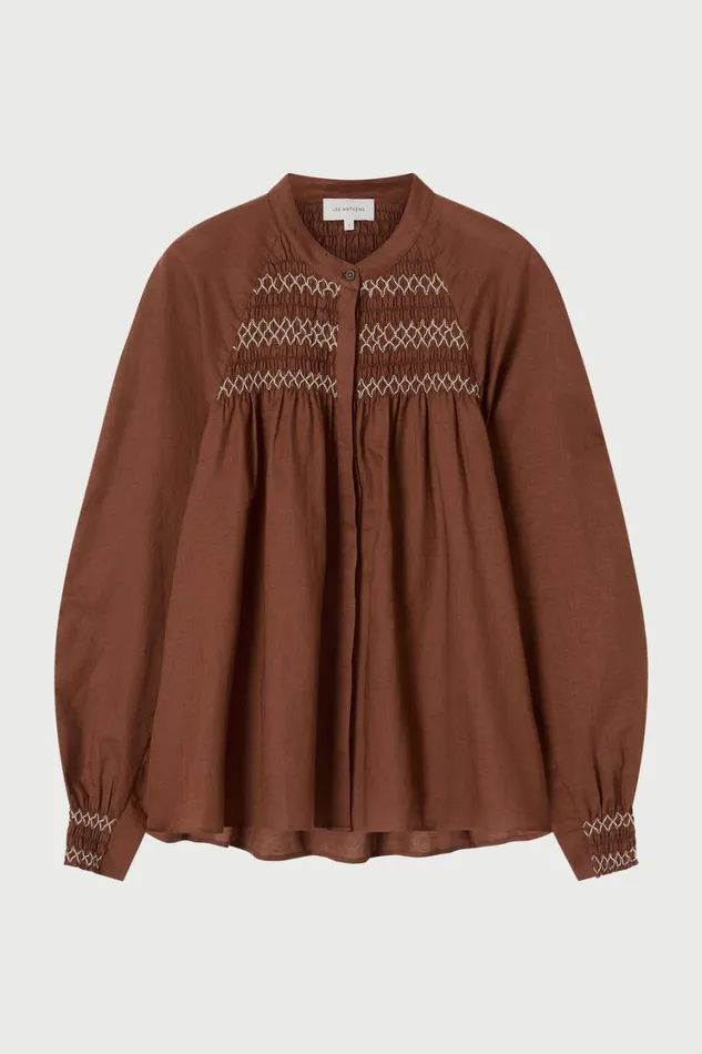 Tops And Shirts Women Lee Mathews Celeste Smocked Blouse Tops And Shirts Women Lee Mathews Celeste Smocked Blouse