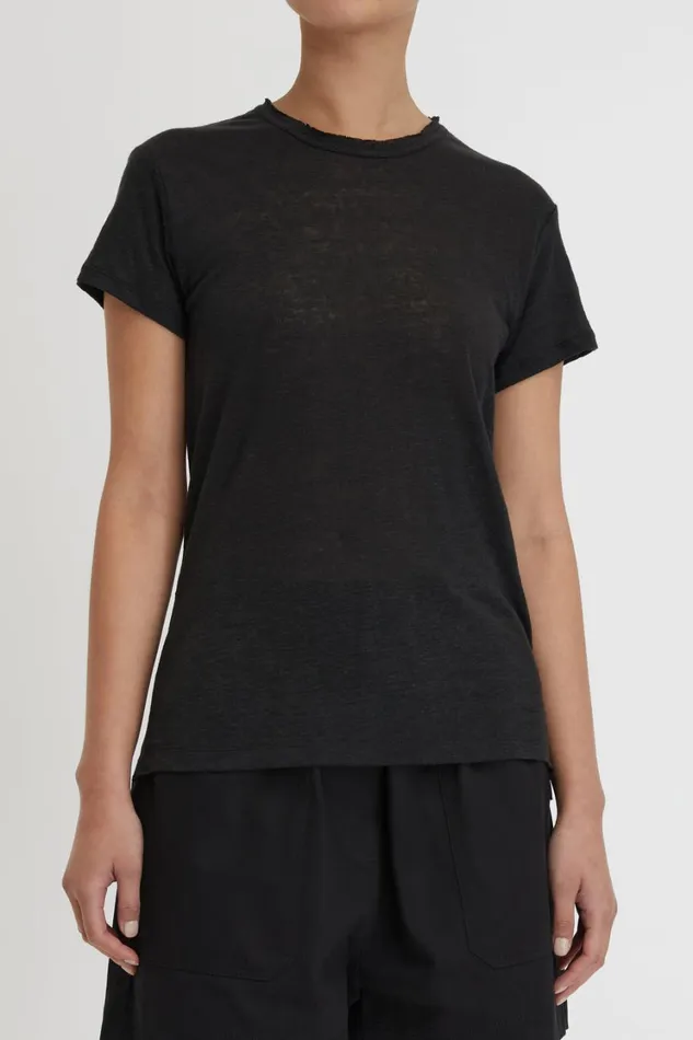 Tops And Shirts Women Lee Mathews Tilly Linen Jersey Tee Tops And Shirts Women Lee Mathews Tilly Linen Jersey Tee