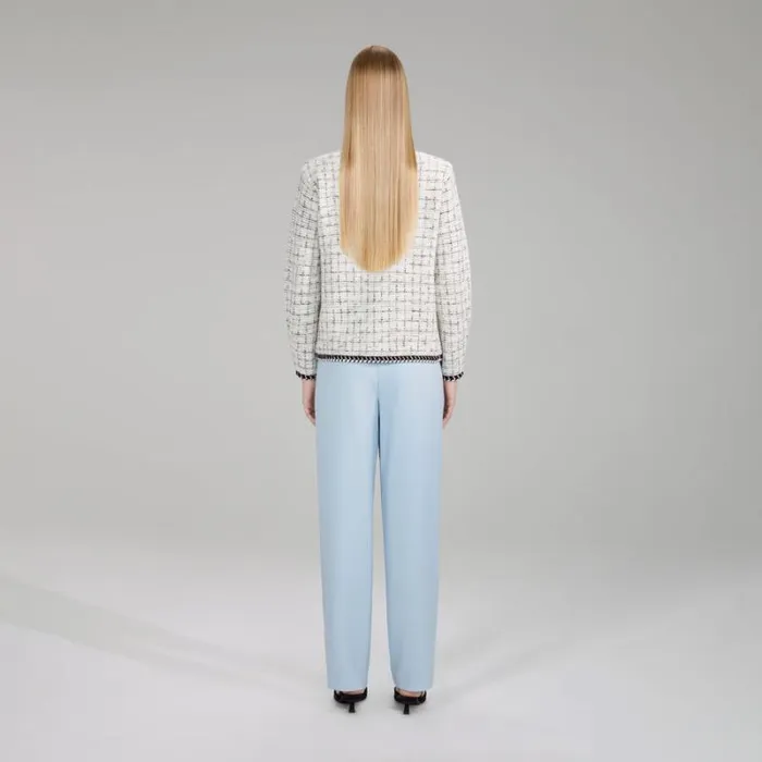 Tops Woman SelfPortrait Cream Sequin Knitted Cardigan Tops Woman SelfPortrait Cream Sequin Knitted Cardigan