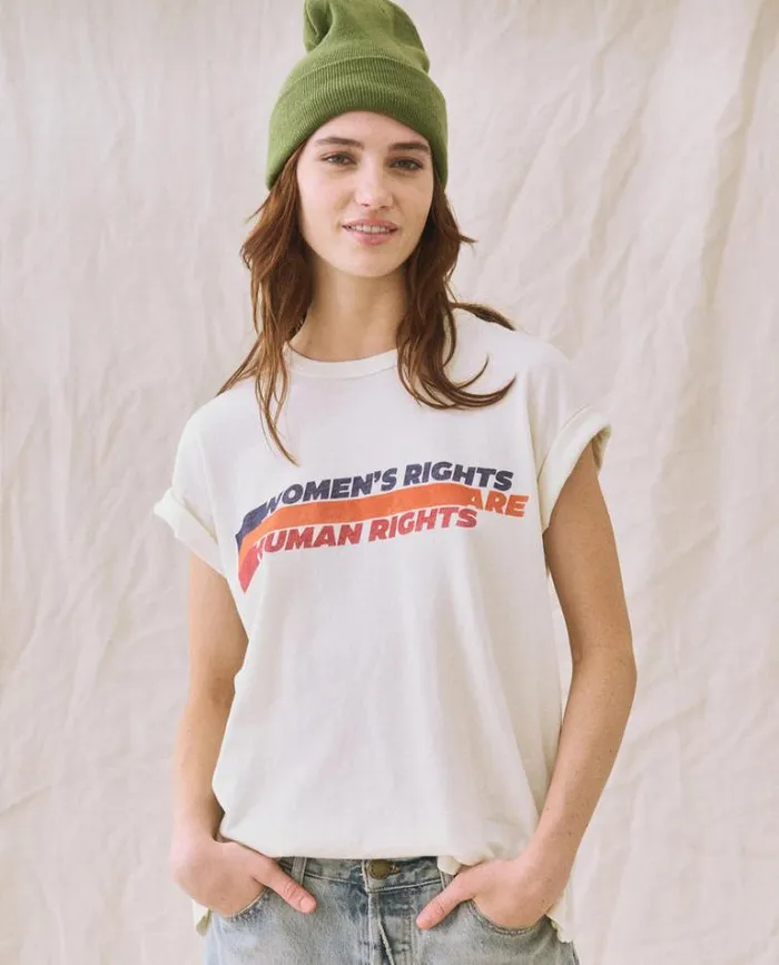 Tops Women039s The Great Limited Edition The Women039s Rights Boxy Crew Washed White