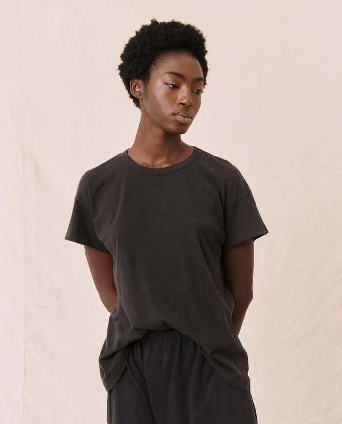 Tops Women039s The Great The Boxy Crew Almost Black