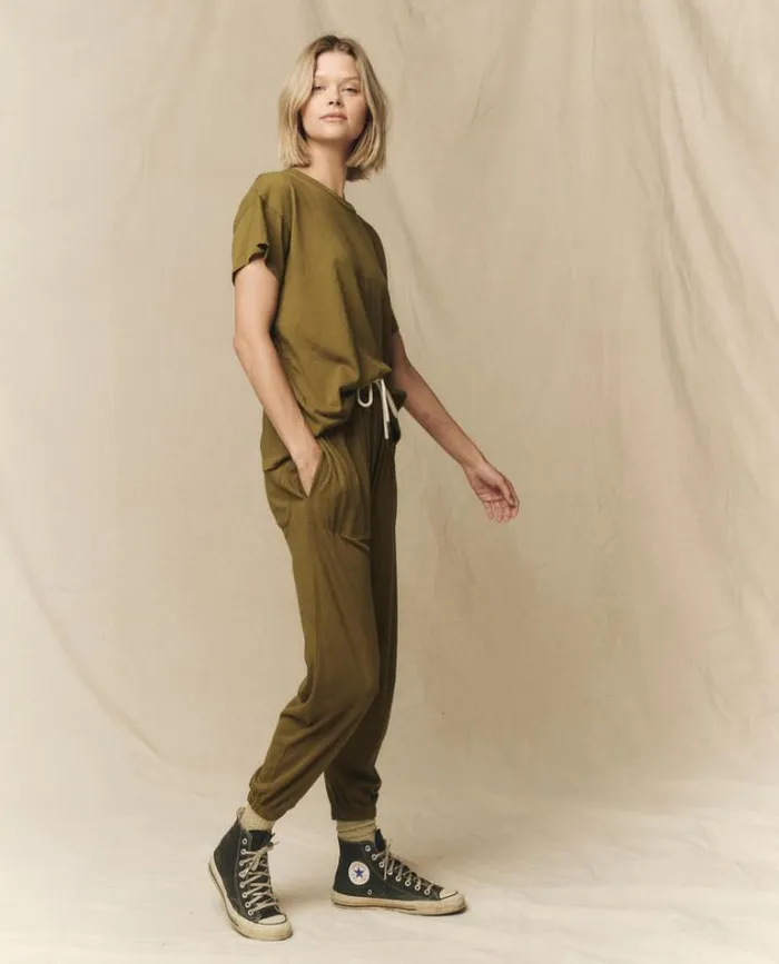 Tops Women039s The Great The Boxy Crew Fir Green