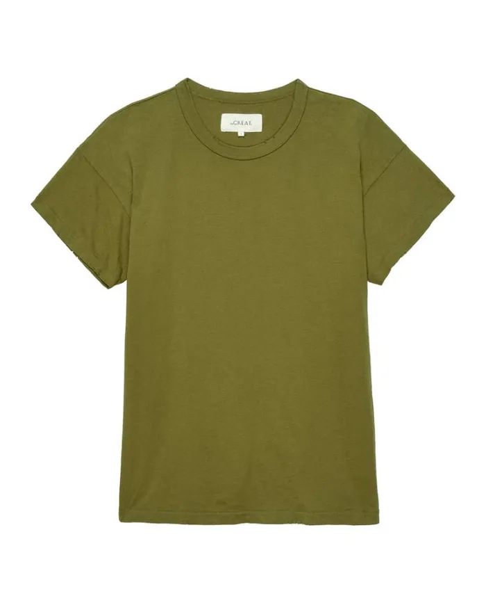Tops Women039s The Great The Boxy Crew Fir Green