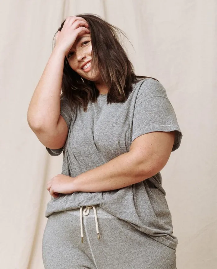 Tops Women039s The Great The Boxy Crew Heather Grey