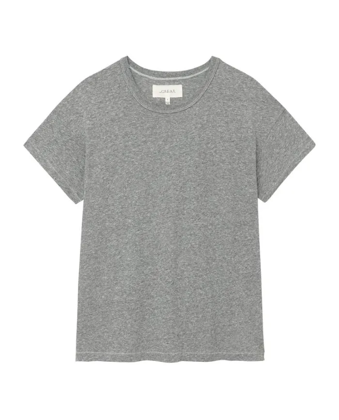 Tops Women039s The Great The Boxy Crew Heather Grey