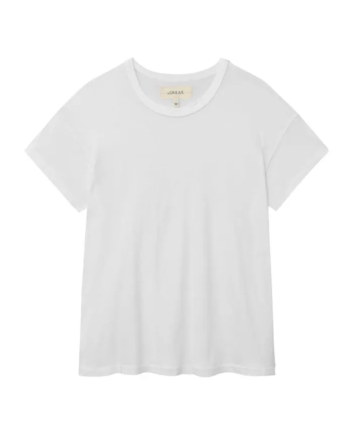 Tops Women039s The Great The Boxy Crew True White