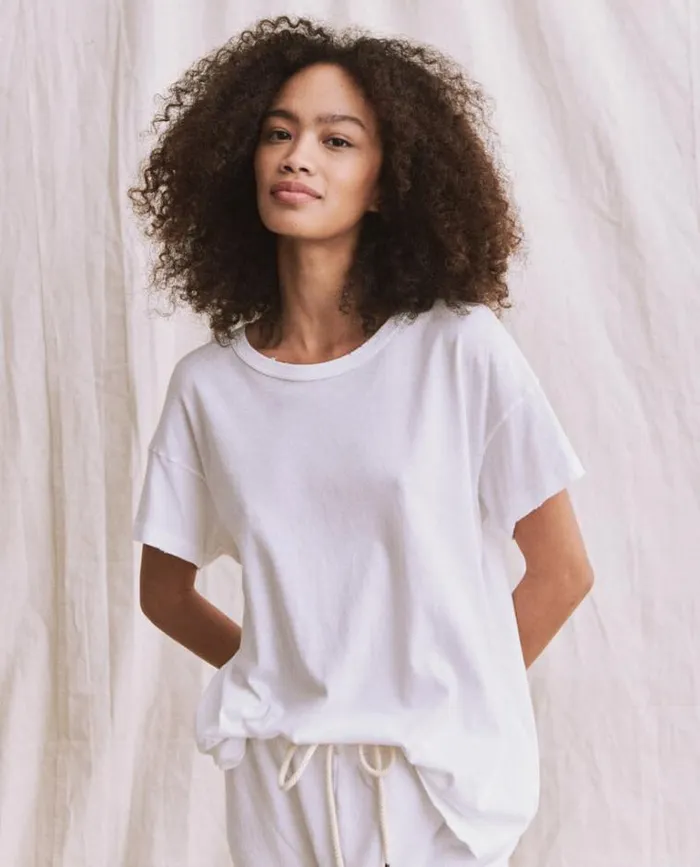 Tops Women039s The Great The Boxy Crew True White