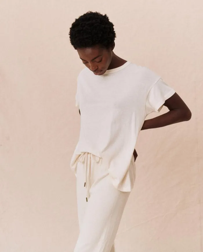 Tops Women039s The Great The Boxy Crew Washed White
