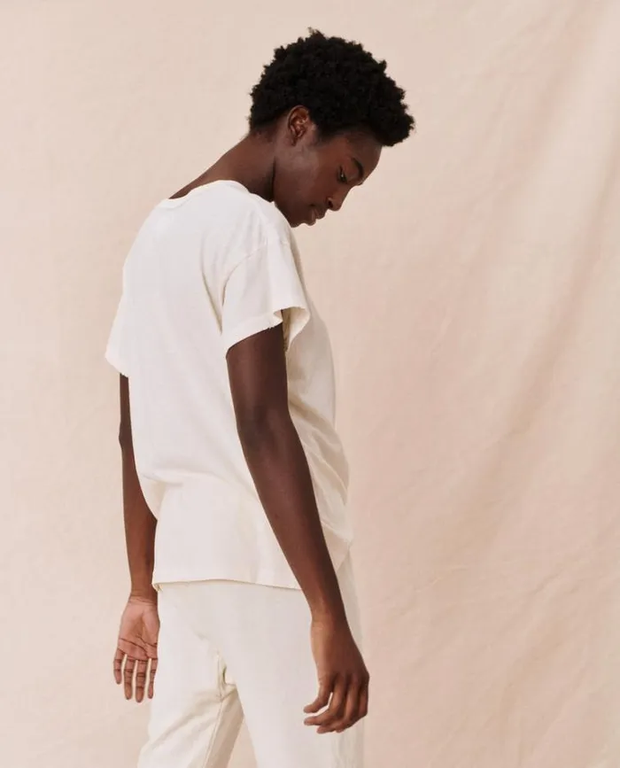 Tops Women039s The Great The Boxy Crew Washed White