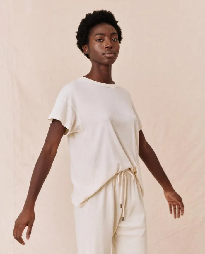 Tops Women039s The Great The Boxy Crew Washed White