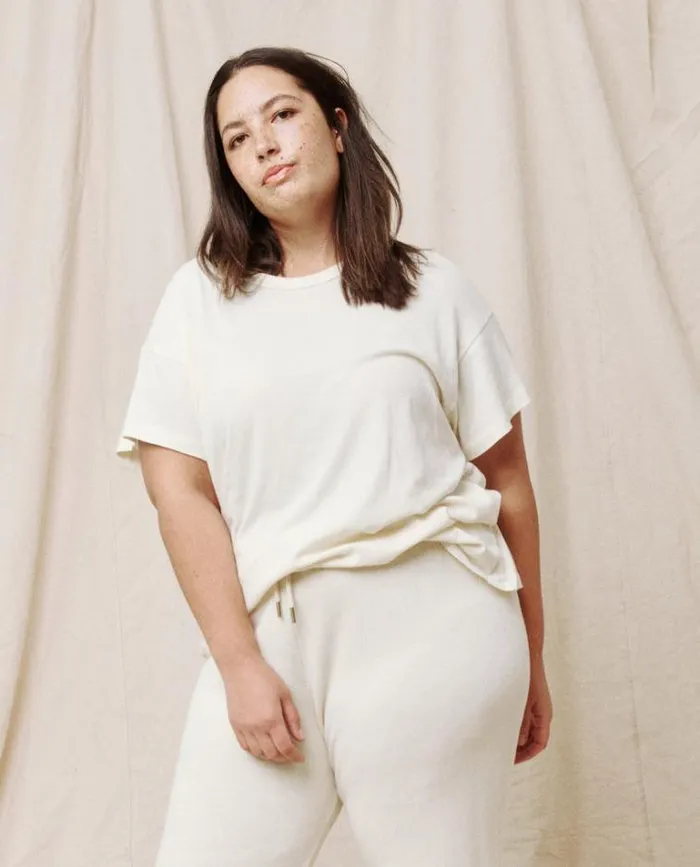 Tops Women039s The Great The Boxy Crew Washed White