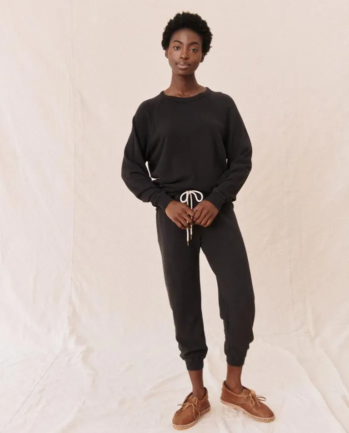 Tops Women039s The Great The College Sweatshirt Almost Black