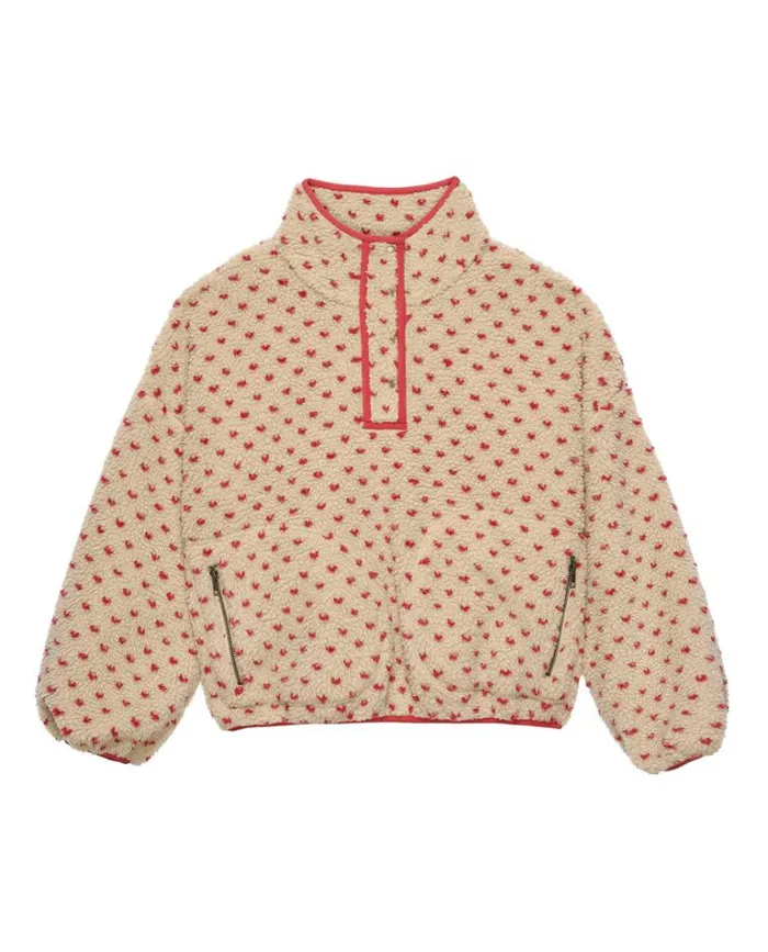 Tops Women039s The Great The Countryside Pullover Oat With Red