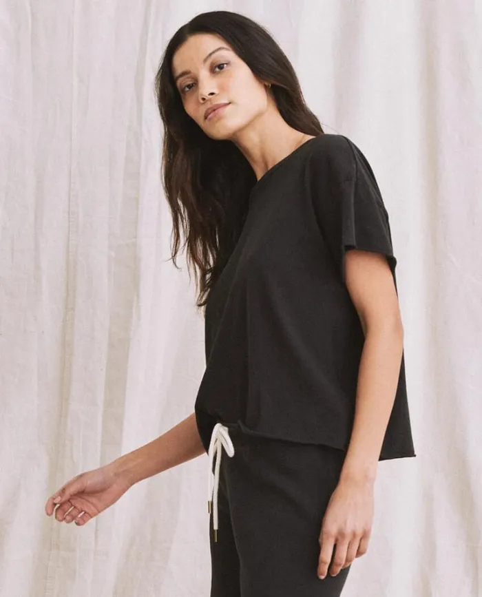 Tops Women039s The Great The Crop Tee Almost Black