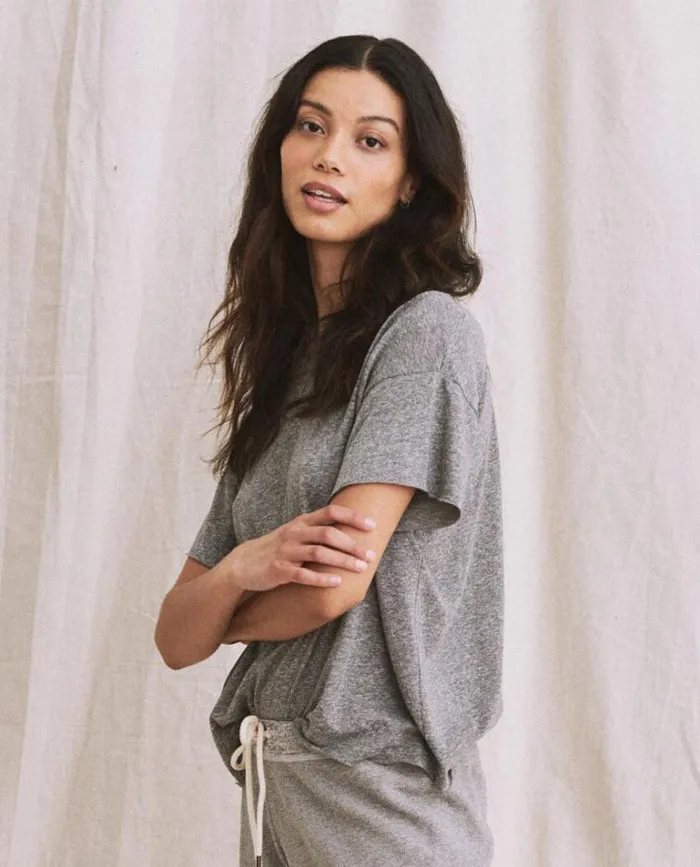 Tops Women039s The Great The Crop Tee Heather Grey