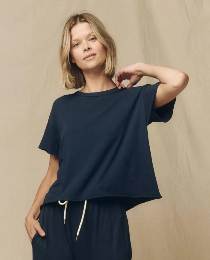 Tops Women039s The Great The Crop Tee True Navy