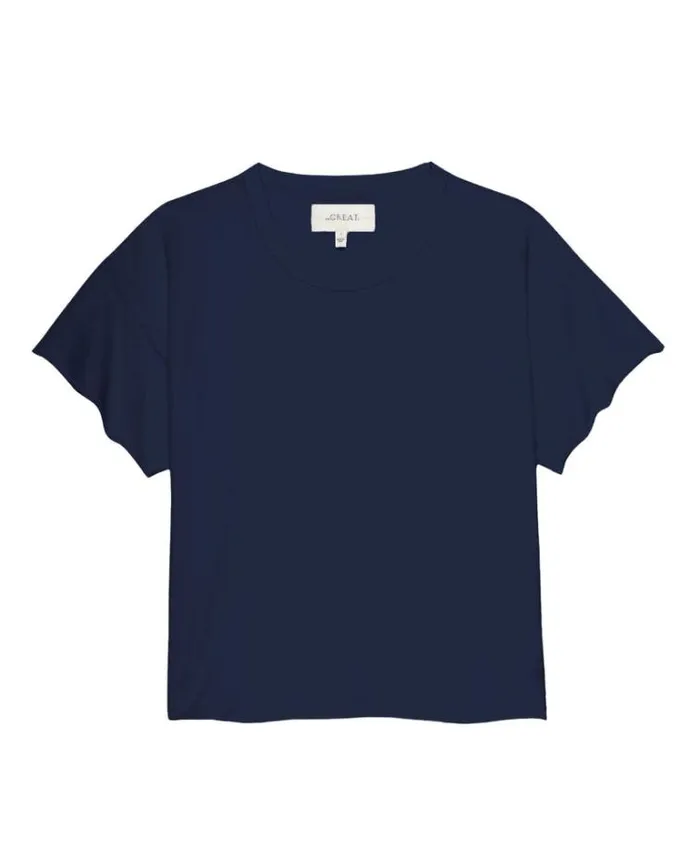 Tops Women039s The Great The Crop Tee True Navy