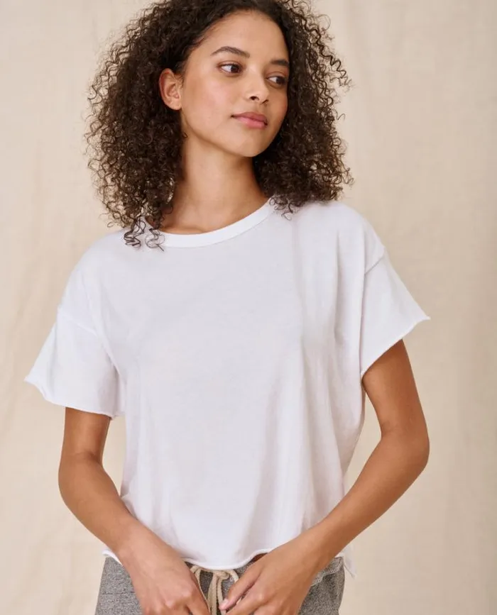 Tops Women039s The Great The Crop Tee True White
