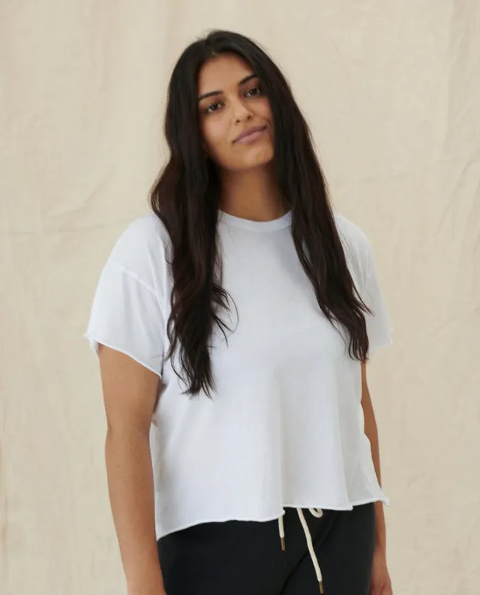 Tops Women039s The Great The Crop Tee True White