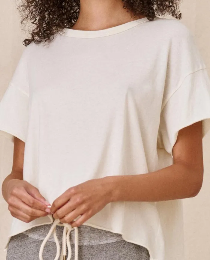 Tops Women039s The Great The Crop Tee Washed White