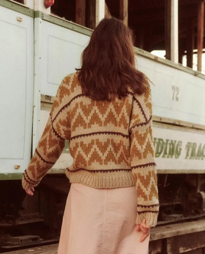 Tops Women039s The Great The Folk Pullover Earth Tone