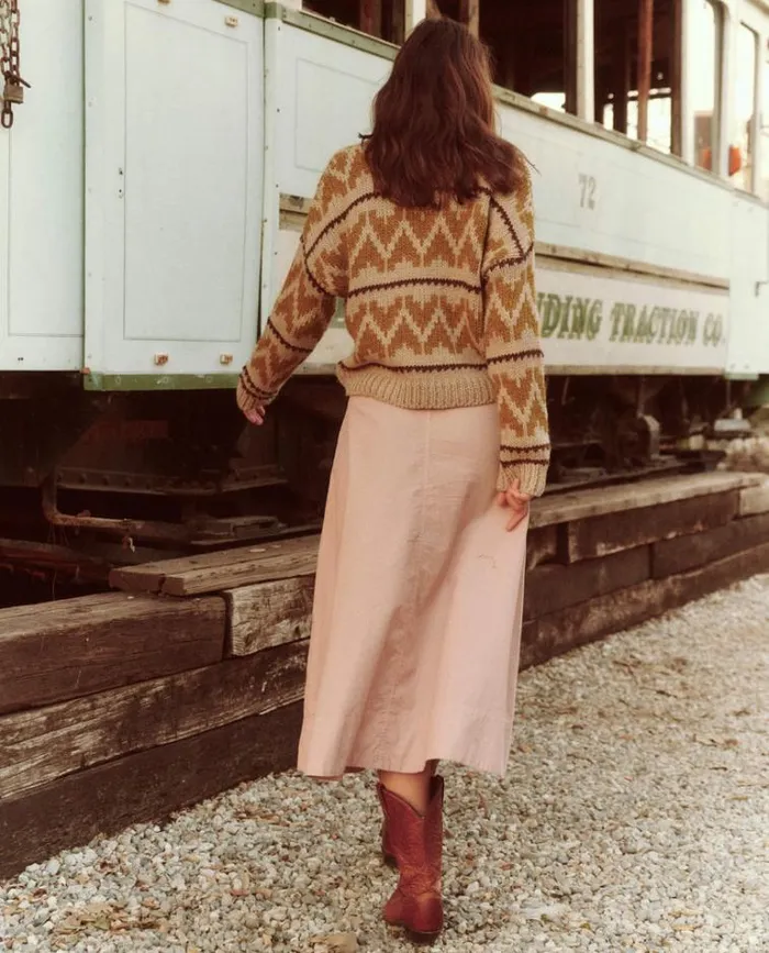 Tops Women039s The Great The Folk Pullover Earth Tone