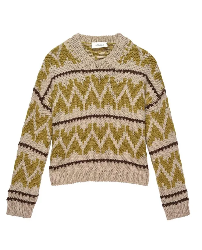 Tops Women039s The Great The Folk Pullover Earth Tone