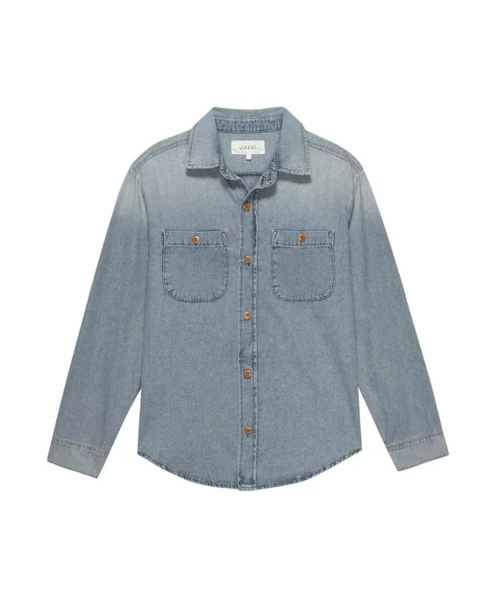 Tops Women039s The Great The Harbor Shirt Asphalt Wash